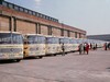 The lineup of brand new Duple Vista 25 buses.  Photo: ALS.