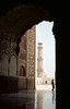 Shahi Mosque minaret through opening. Photo: JD.