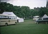 Cuddles beside Bruntsfield Links marquee.  Photo: JM.